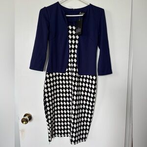 🎉4/30$🎉 Fashion Vintage Midi Dress – Size M